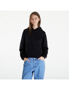 Női kapucnis pulóver Calvin Klein Jeans Logo Elastic Hoodie Black