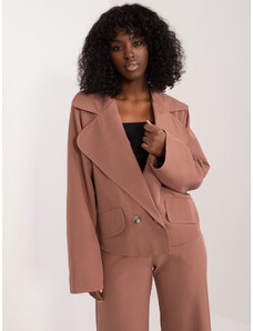 Fashionhunters Brown elegant blazer