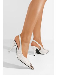 Zapatos Sagria fehér női körömcipők