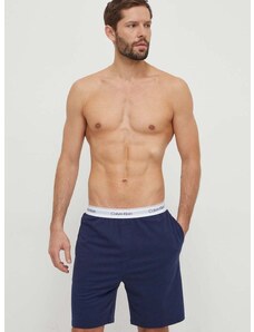 Calvin Klein Underwear rövid pizsama sötétkék, férfi, sima