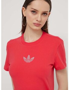 adidas Originals t-shirt női, piros, IS4596