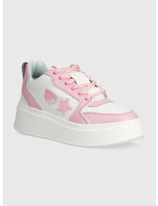 Chiara Ferragni bőr sportcipő Sneakers School rózsaszín, CF3217_012
