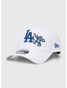 New Era pamut baseball sapka fehér, nyomott mintás, LOS ANGELES DODGERS
