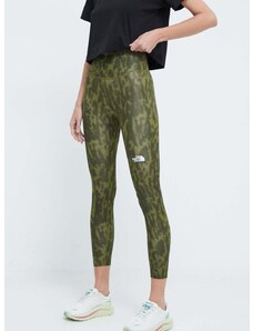 The North Face sport legging Flex zöld, női, mintás