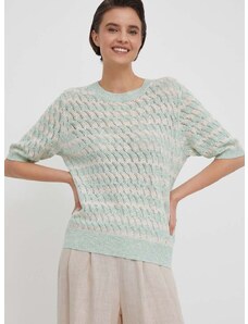 Mos Mosh vászonkeverék pulóver könnyű, zöld