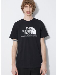 The North Face pamut póló M Berkeley California S/S Tee fekete, férfi, nyomott mintás, NF0A87U5JK31