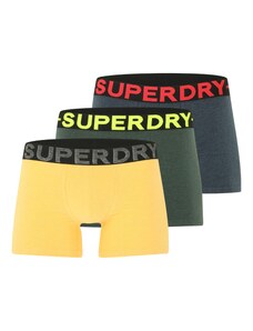 Superdry Boxeralsók sárga / sötétszürke / sötétzöld