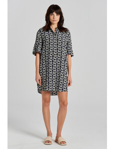 RUHA GANT REL G PATTERN SS TUNIC EVENING BLUE
