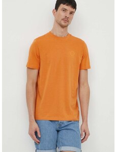 Lindbergh pamut póló narancssárga, férfi, nyomott mintás