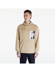Férfi kapucnis pulóver Calvin Klein Jeans Serenity Multi Graphic Hoodie UNISEX Beige