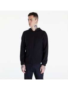 Férfi kapucnis pulóver Calvin Klein Jeans Woven Tab Zip Through Black