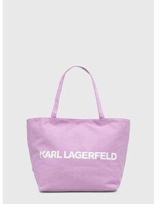 Karl Lagerfeld pamut táska lila
