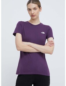 The North Face t-shirt női, lila, NF0A87NHV6V1