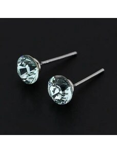 Ekszer Eshop - 925 ezüst fülbevaló - halványkék SWAROVSKI kristály Z15.4