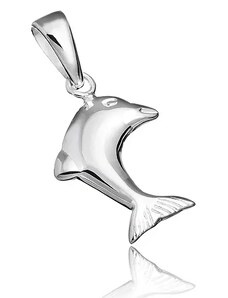 Ekszer Eshop - Sterling ezüst medál - egyszerű delfin AB7.11