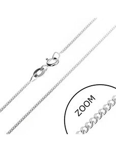 Ekszer Eshop - Finom nyaklánc 925 ezüstből - sűrű láncszemek, 1,2 mm AB14.17