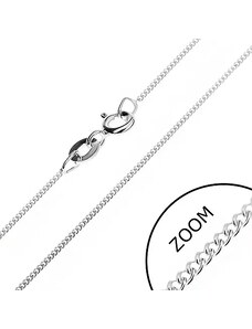 Ekszer Eshop - Finom nyaklánc 925 ezüstből - sűrű láncszemek, 0,8 mm AB15.13