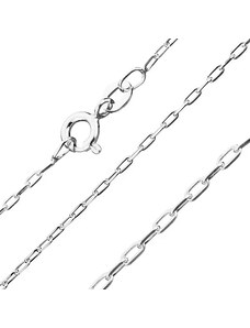 Ekszer Eshop - 925 ezüst nyaklánc - téglalap alakú láncszemek, 1,4 mm AB19.06