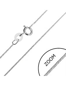 Ekszer Eshop - 925 ezüst nyaklánc - hosszúkás elemek, gömbölyű vonal, 0,8 mm AB17.16