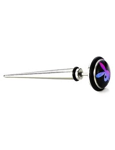 Ekszer Eshop - Hamis expander fülbe, acélból, szivárvány színű nyuszi PC03.18