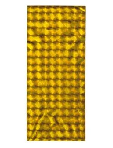 Ekszer Eshop - Fényes celofán ajándékzacskó, arany szín, fényes négyzetek TY21