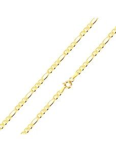 Ekszer Eshop - 585 arany nyaklánc - Figaro minta, ovális láncszemek, 500 mm S3GG101.23