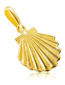 Ekszer Eshop - Arany medál 14K aranyból – tengeri kagyló bemetszésekkel S1GG235.16