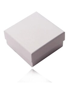 Ekszer Eshop - Ajándék doboz fehér gyöngy színű gyűrűkhöz és fülbevalókhoz Y43.10