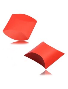 Ekszer Eshop - Papír díszdoboz - piros színű, sima felületű Y29.11