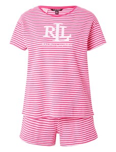 Lauren Ralph Lauren Pizsama rózsaszín / világos-rózsaszín / fehér