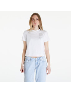 Női póló Calvin Klein Jeans Satin Boxes Baby Tee White