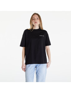 Női póló Calvin Klein Jeans Embroidered Slogan Back Tee Black