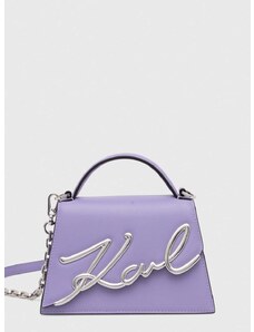Karl Lagerfeld bőr táska lila