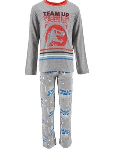 BASIC Szürke hosszú fiú pizsama Jurassic World nyomtatással