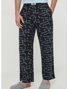 Calvin Klein Underwear pamut pizsamanadrág fekete, mintás