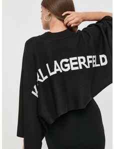Karl Lagerfeld pulóver könnyű, női, fekete