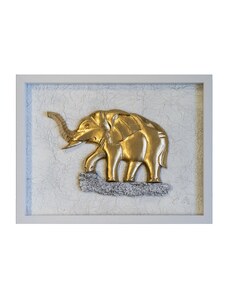 Arany szerencsehozó elefánt fali dekoráció