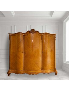 1928-ban készült 3 ajtós intarziás cseresznye szekrény
