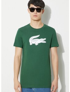 Lacoste t-shirt zöld, férfi, nyomott mintás