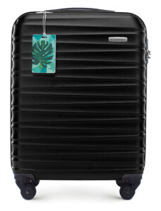 Kisméretű bőrönd címkével Wittchen, fekete, ABS