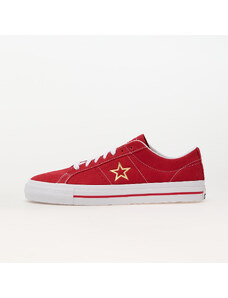 Converse One Star Pro Suede Varsity Red/ White/ Gold, alacsony szárú sneakerek