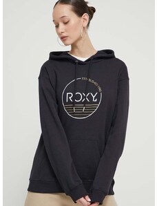 Roxy felső fekete, női, nyomott mintás, kapucnis, ERJFT04815