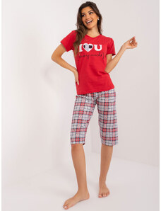 Rinda Piros pizsama kockás nadrággal -SY-PI-1274.08-piros