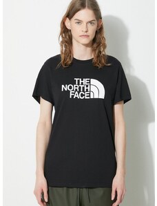 The North Face pamut póló W S/S Relaxed Easy Tee női, fekete, NF0A87N9JK31
