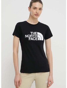 The North Face pamut póló női, fekete, NF0A87N6JK31