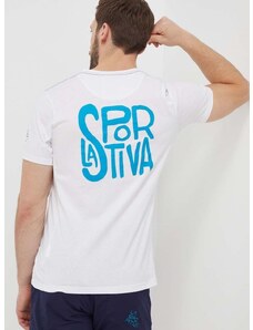 LA Sportiva t-shirt Back Logo fehér, férfi, nyomott mintás, F04000000