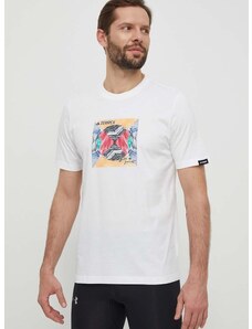 adidas TERREX t-shirt TX Unite fehér, férfi, nyomott mintás, IM8366