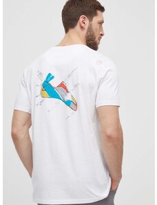 LA Sportiva t-shirt Mantra fehér, férfi, nyomott mintás, F31000000