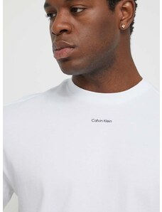 Calvin Klein pamut póló fehér, férfi, sima