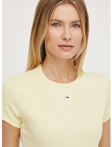 Tommy Jeans t-shirt női, sárga